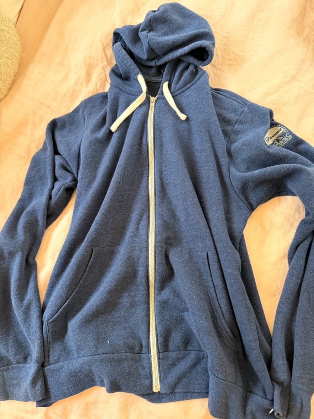 Bella Canvas Navy Sweatshirt with White Paramount Pictures Embroidered Logo